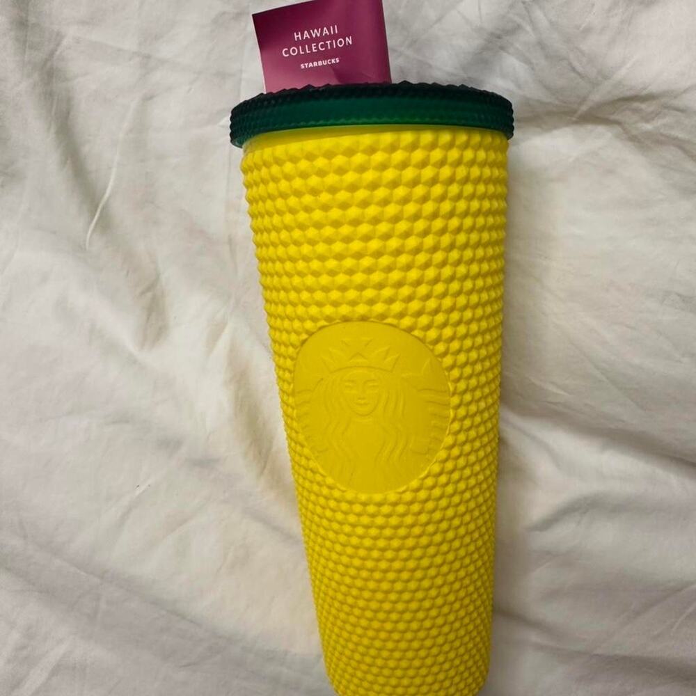 Starbucks hawaii collection yellow studded Tumbler NWT RARE